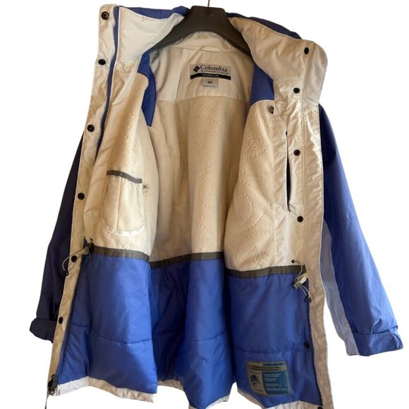Columbia Women's Winter Jacket Size 1X Waterproof Blue & White - Picture 4 of 14